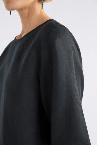 Llinen Top Black