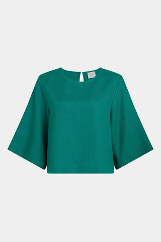 Llinen Top Bright Teal