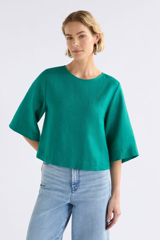 Llinen Top Bright Teal