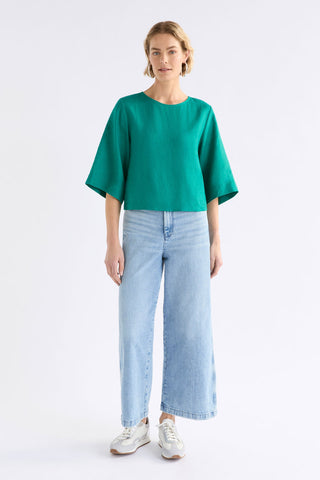Llinen Top Bright Teal