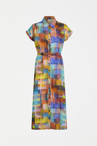 Elbrus Print Nidra Shirt Dress