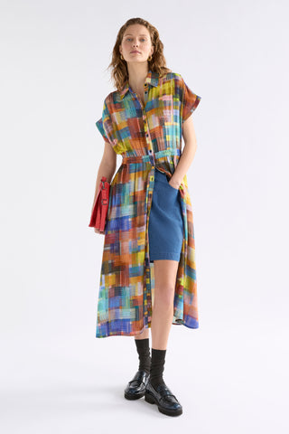 Elbrus Print Nidra Shirt Dress