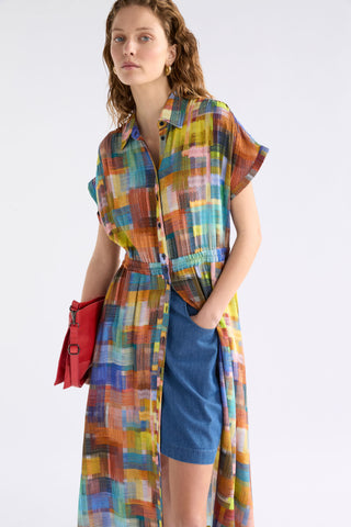 Elbrus Print Nidra Shirt Dress