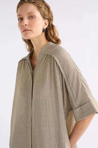 Olive Stripe Porta Dress