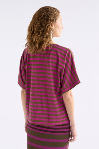 Seter Tee in Olive/Fuchsia