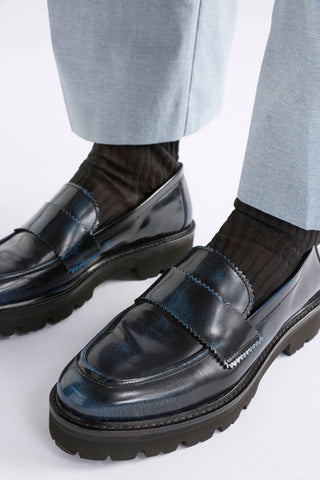 Tirstta Platform Loafer Dark Navy