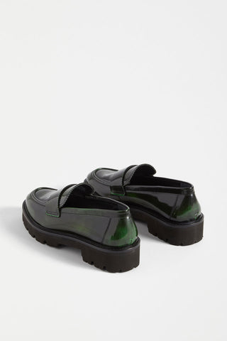 Tirstta Platform Loafer Dark Green