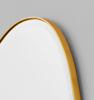 Pebble Mirror in Brass