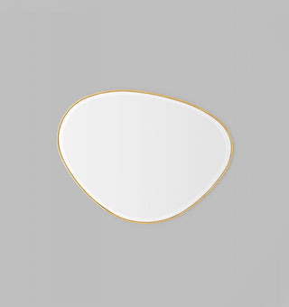 Pebble Mirror in Brass