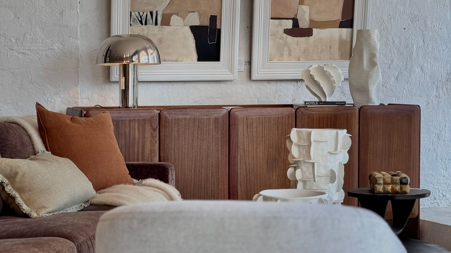 Living room furniture display at Angove Street Collective