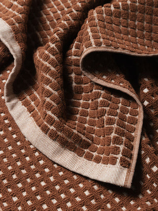 Nero Cotton Bath Towel Paprika/Cream